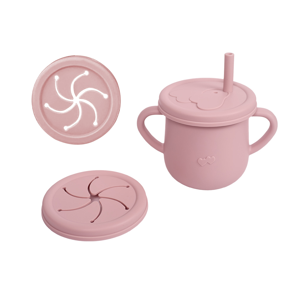 Snack Cup Toddler - Silicone Baby Straw Cup - Cute