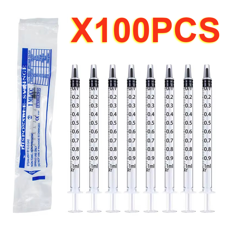 Baby Food Allergy Rash - 100Pcs 1ml/cc Sterile Straight Mouth Syringe