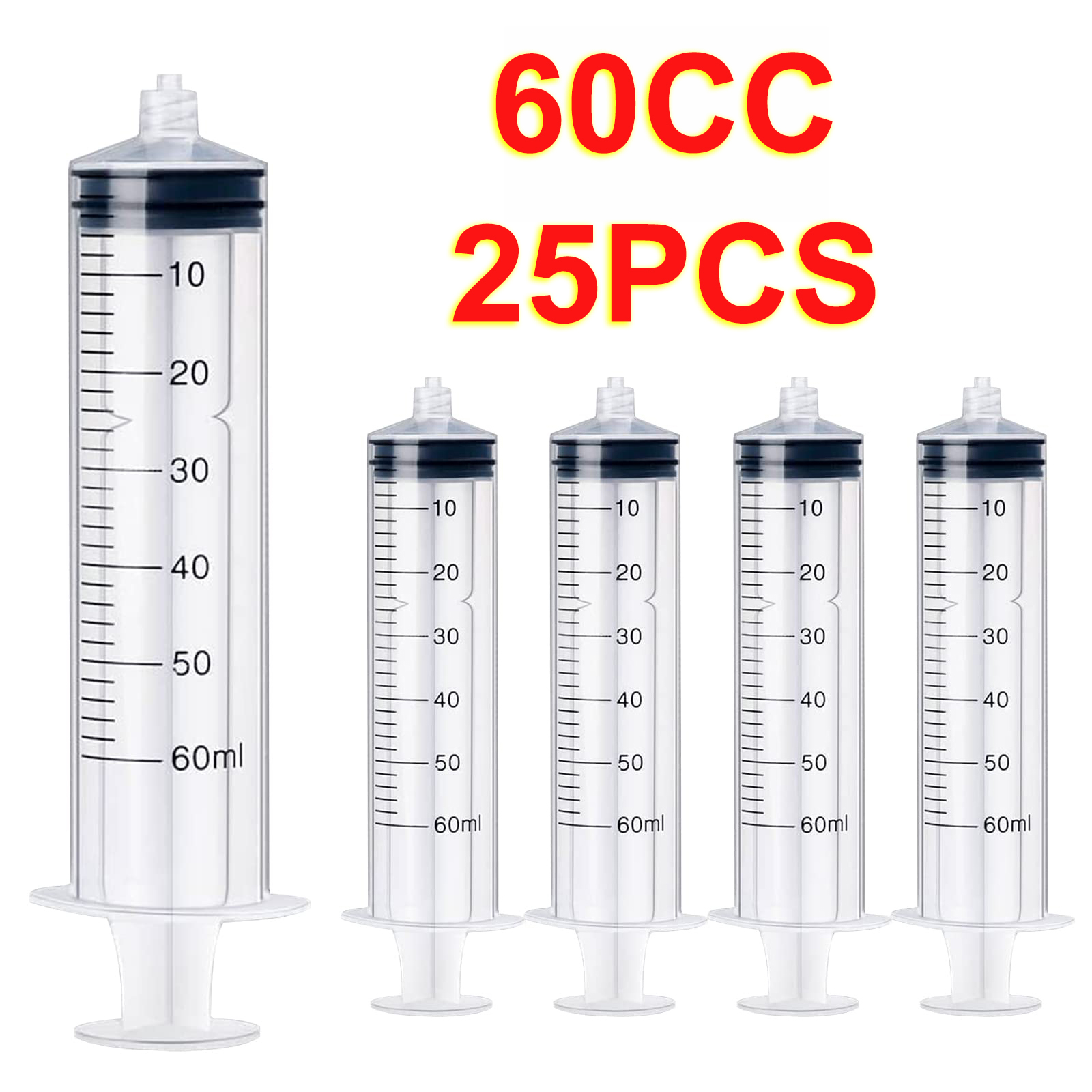 Baby Food Allergy Rash - 25Pcs 60ml Luer Lock Syringe No