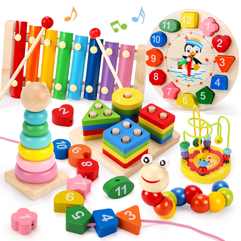 Baby Food Quantity - 5-6pcs/set Montessori Wooden Toys for Babies