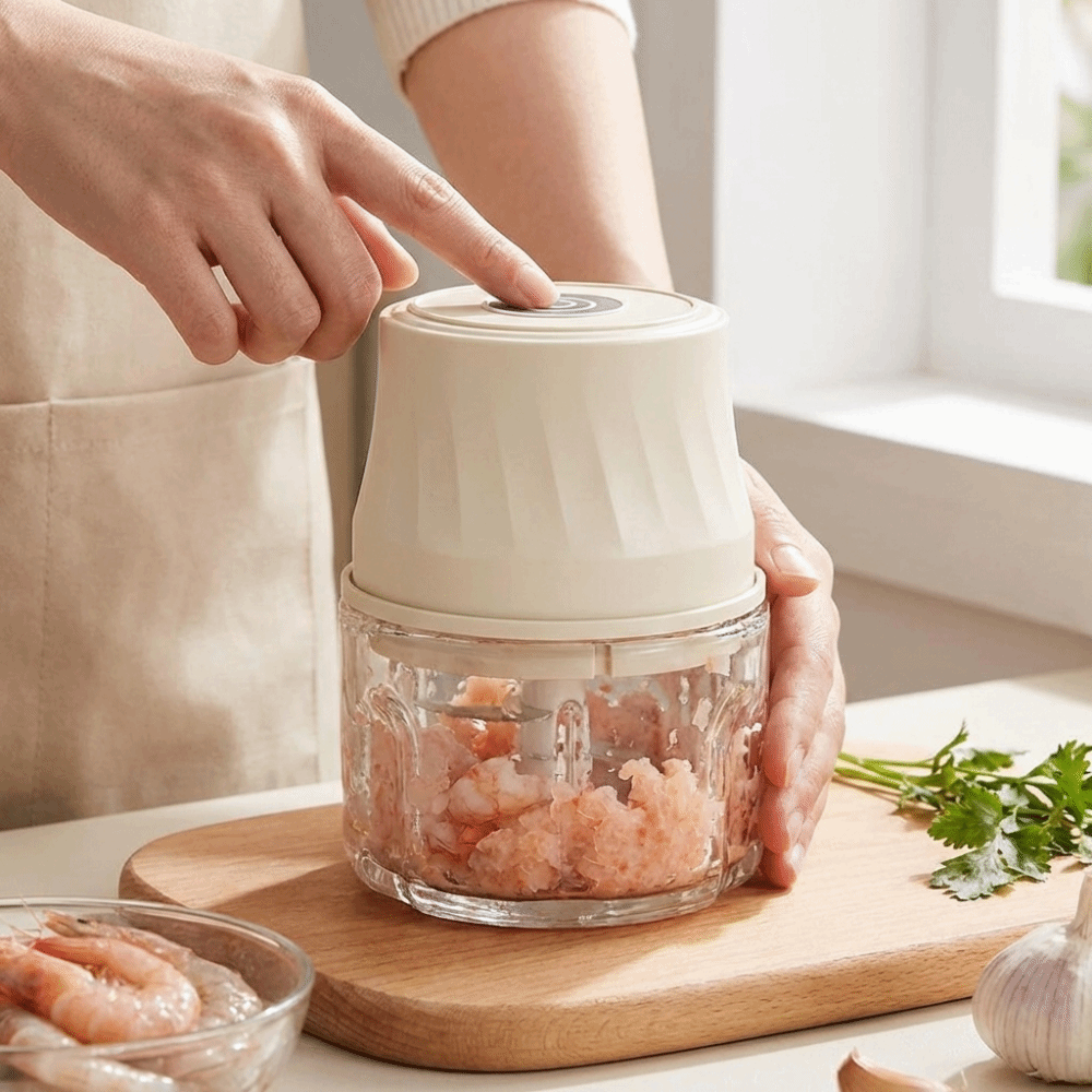 Baby Food With Meat - Easy Clean Wireless Mini Meat Grinder