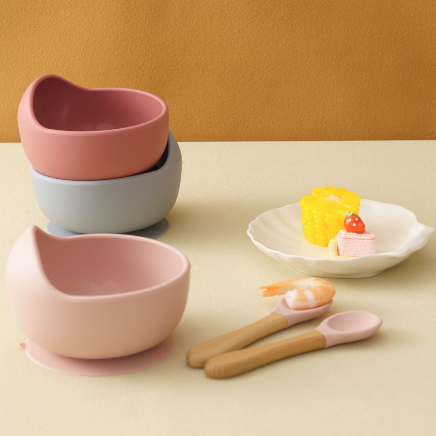 3PCS Baby Silicone Dinner Set  - Baby Food Dinner บทวิจารณ์และราคา