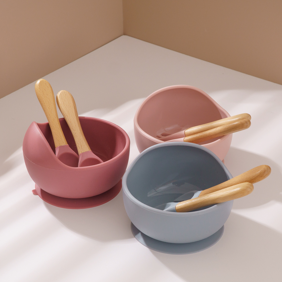 3PCS Baby Silicone Dinner Set  - Baby Food Dinner บทวิจารณ์และราคา