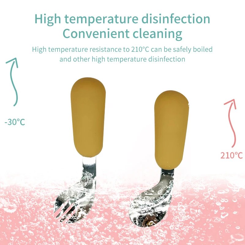 Baby Spoon Fork Set 316 Stainl - Baby Food Quantity บทวิจารณ์และราคา