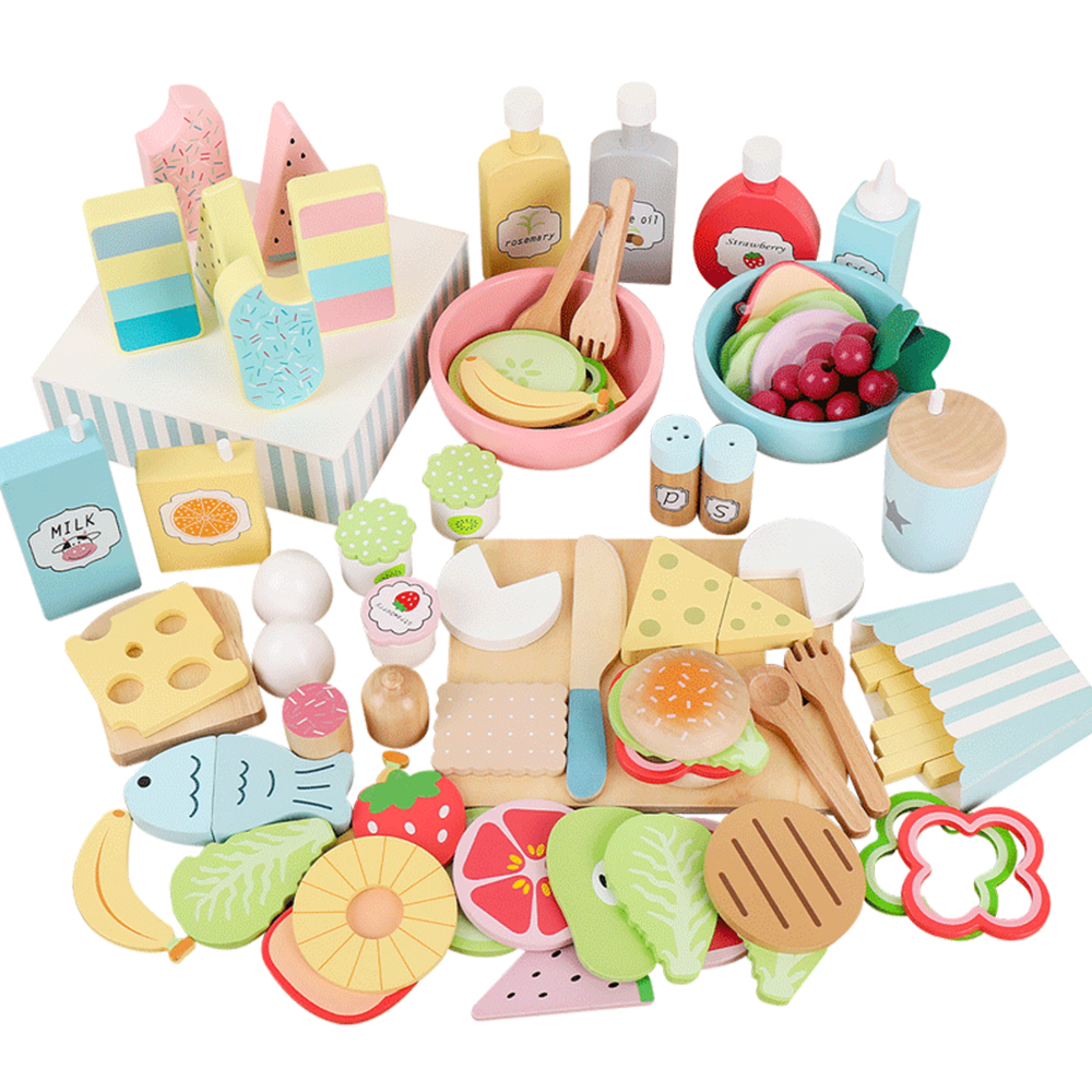 Wooden Kitchen toy role play f - Baby Food Under 1 Year บทวิจารณ์และราคา