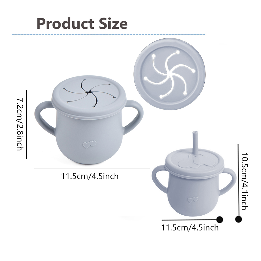 Silicone Baby Straw Cup - Cute - Snack Cup Toddler บทวิจารณ์และราคา
