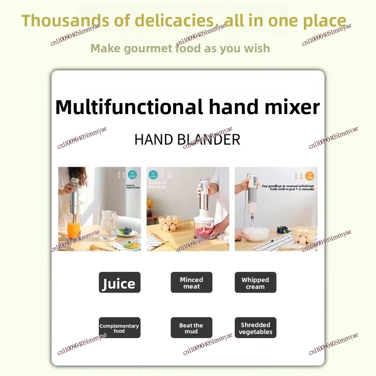 Handheld Cooking Stick Grinded - Baby Food With Meat บทวิจารณ์และราคา