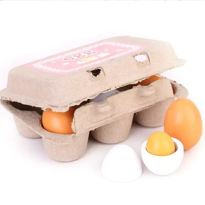 6Pcs Wooden Eggs Toy Kids Kitc - Baby Food Quantity บทวิจารณ์และราคา
