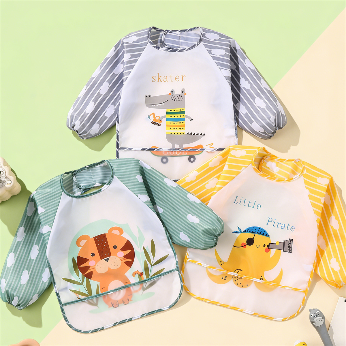 2pcs Waterproof Full Sleeve Ba - Baby Food Quantity บทวิจารณ์และราคา