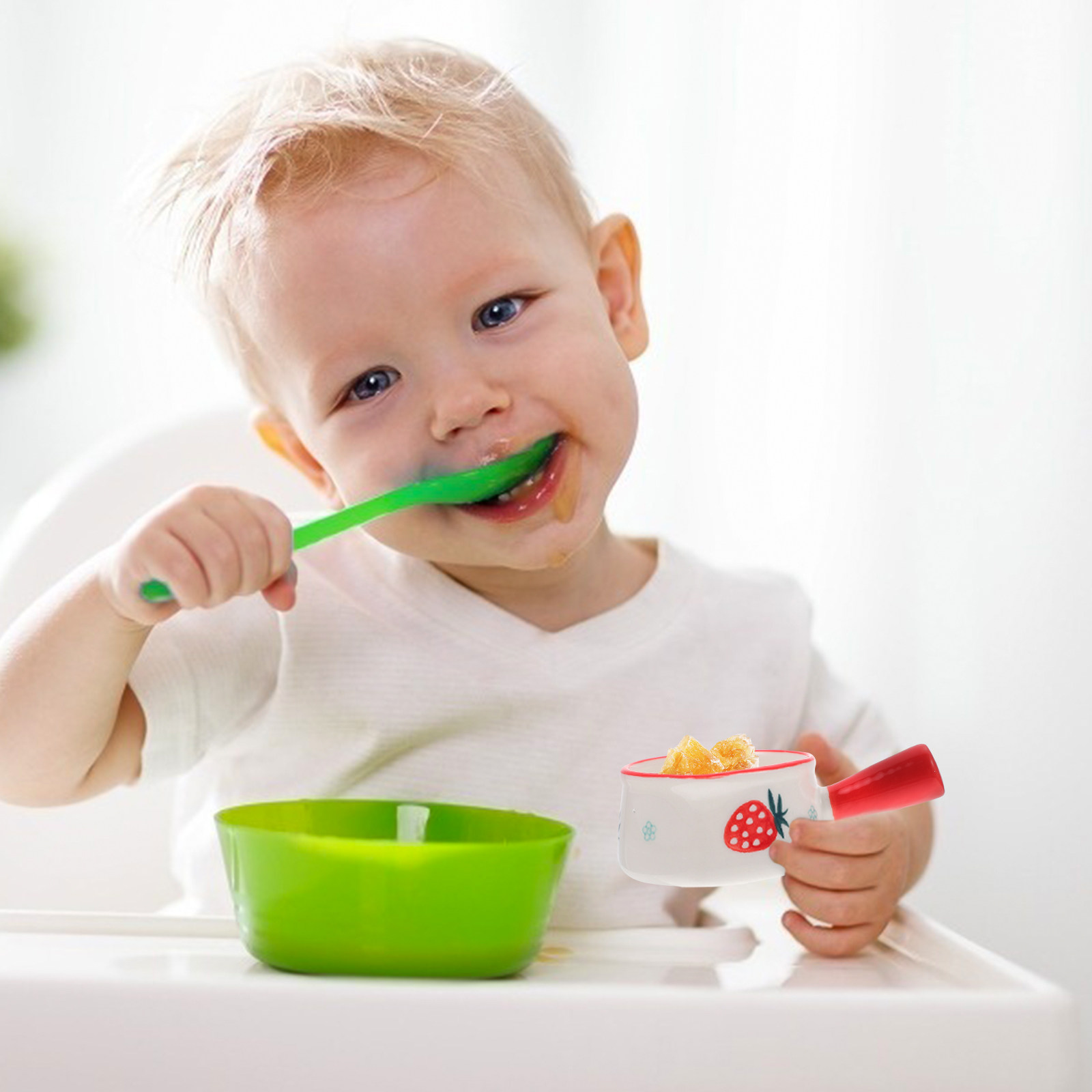 2Pcs Premium Milk Pot Ceramic  - Baby Food Restaurant บทวิจารณ์และราคา