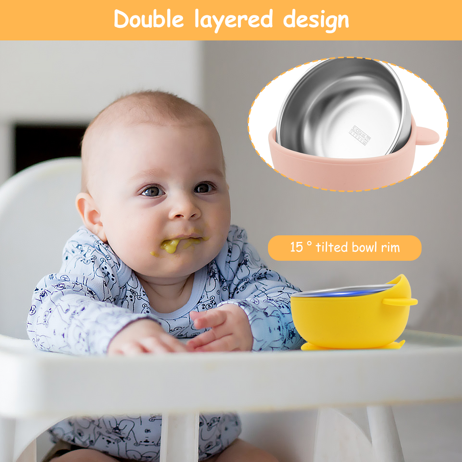 4 Pcs Baby Bowl Stainless Stee - Snack Cup Toddler บทวิจารณ์และราคา