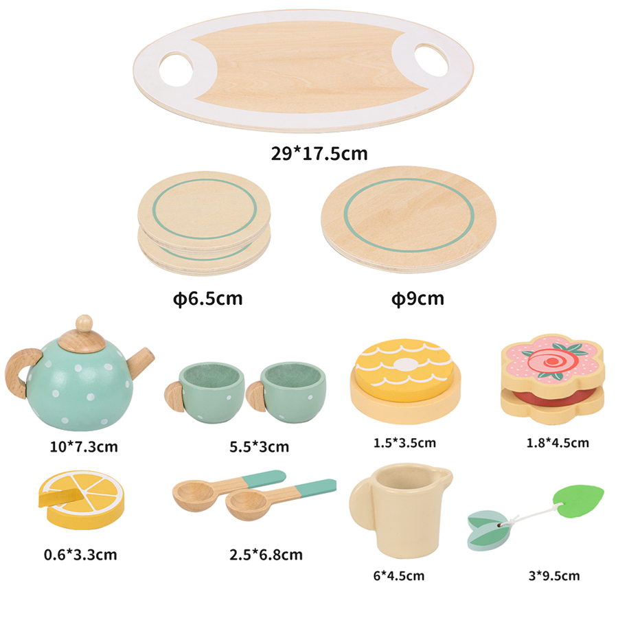 Wooden Afternoon Tea Set Toy P - Baby Food Under 1 Year บทวิจารณ์และราคา