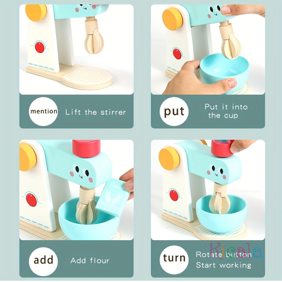 Wooden Kitchen Pretend Play To - Baby Food Under 1 Year บทวิจารณ์และราคา