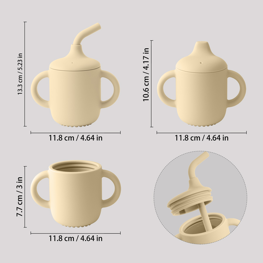 1PCS Two Lids Baby Silicone St - Snack Cup Toddler บทวิจารณ์และราคา