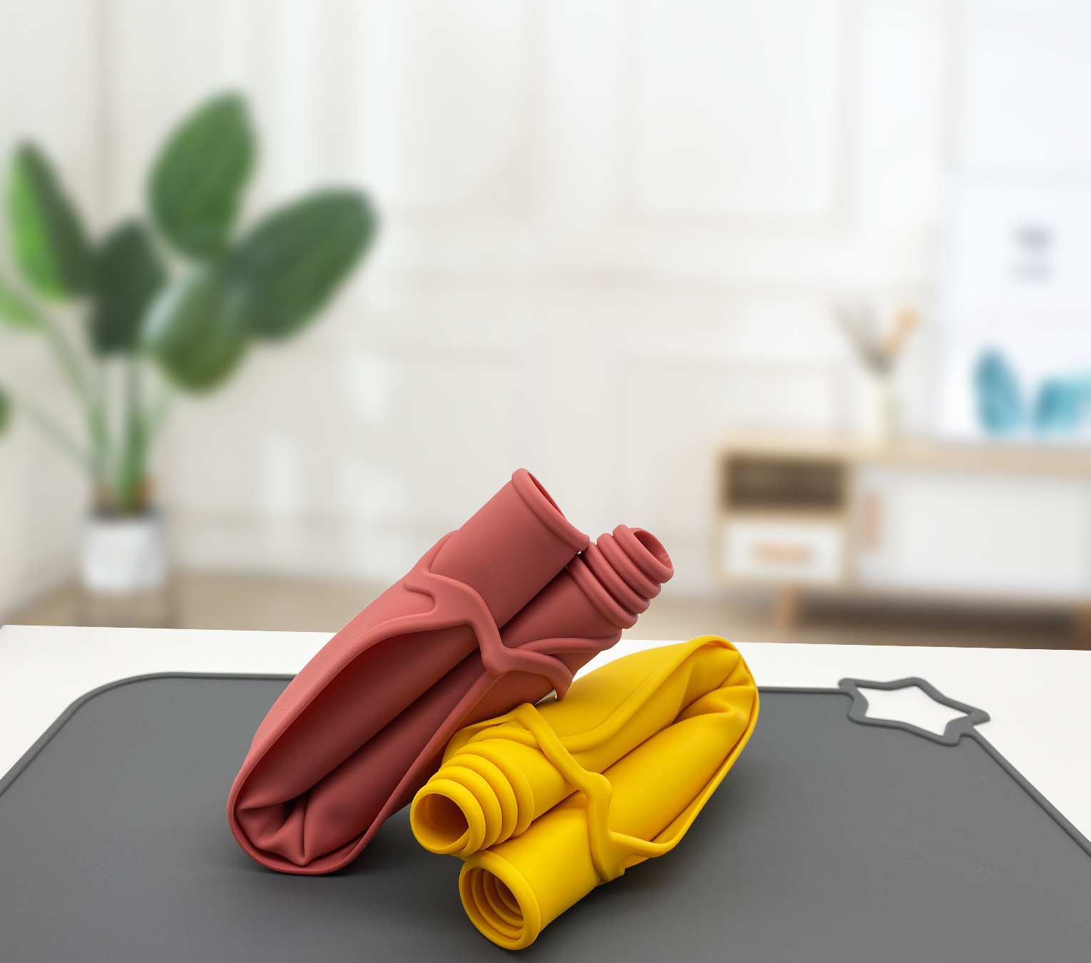 1PCS Simple Silicone Placemat  - Baby Food Restaurant บทวิจารณ์และราคา