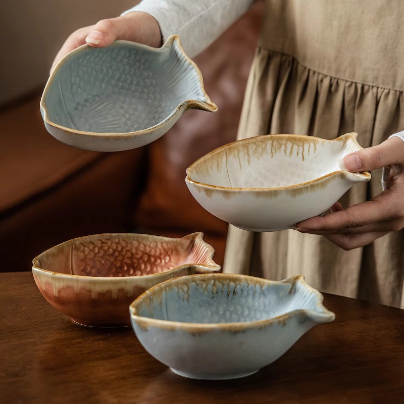 Creative Fish Shape Ceramic Bo - Baby Food Restaurant บทวิจารณ์และราคา