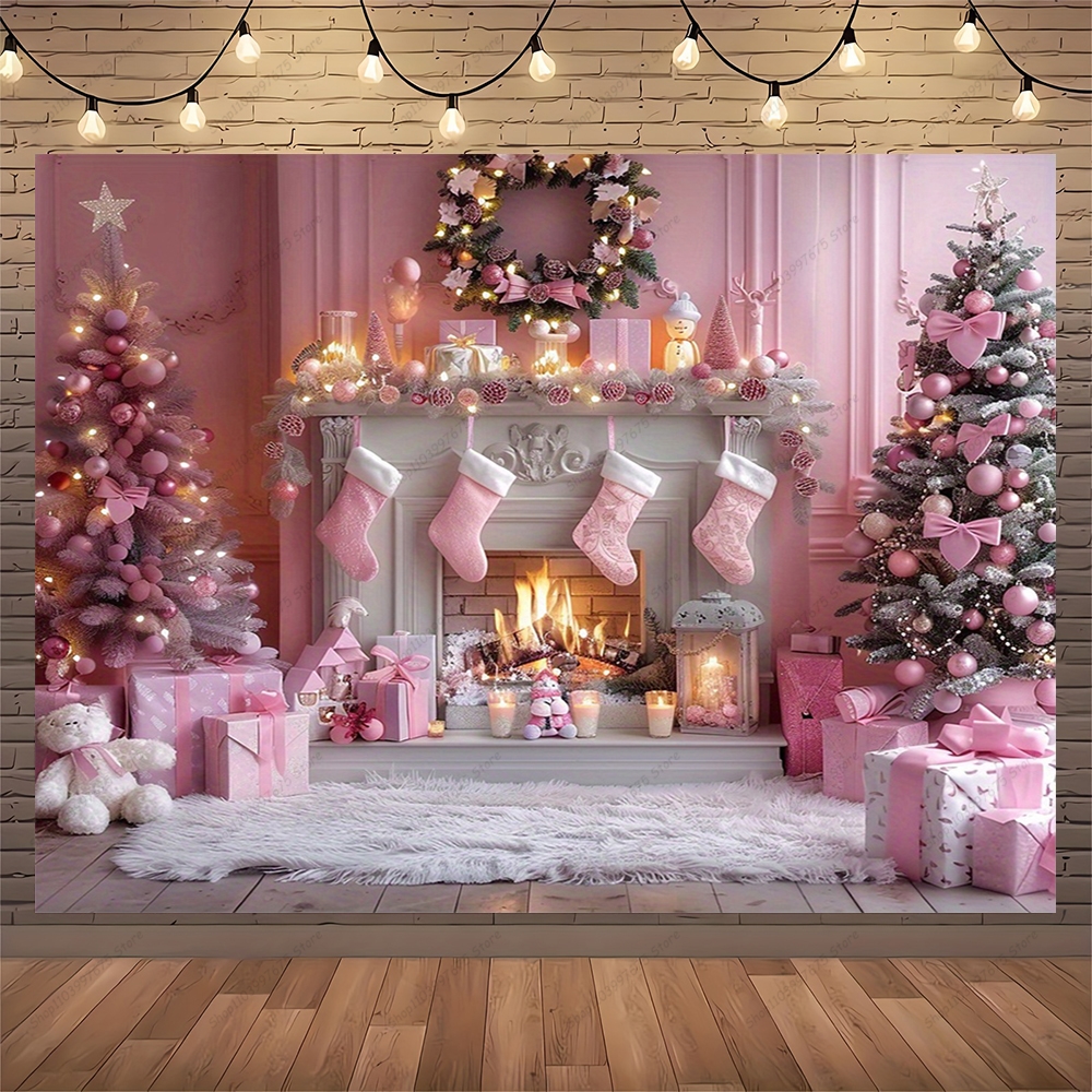 Pink Christmas Photography Bac - Baby Xmas Food บทวิจารณ์และราคา