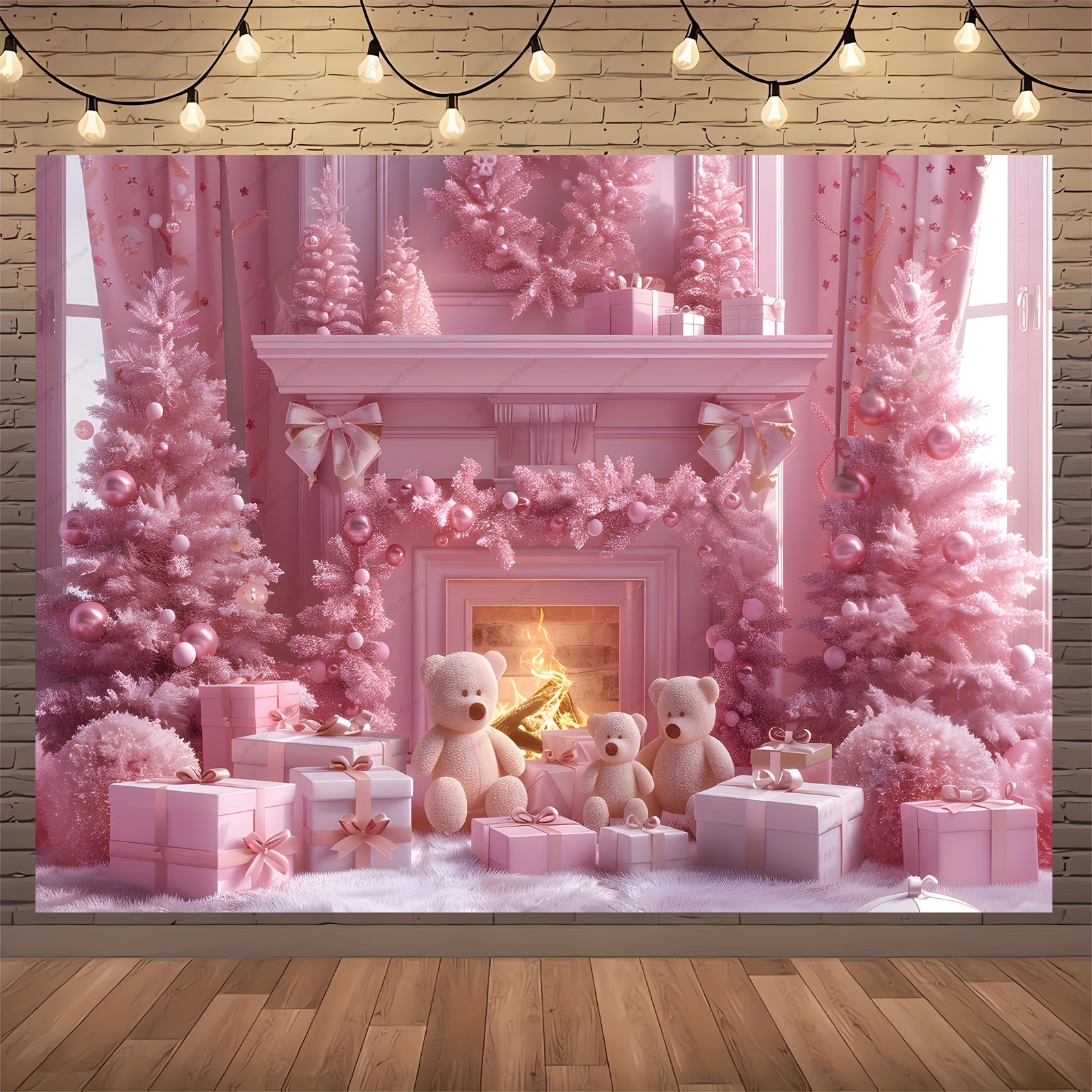 Pink Christmas Photography Bac - Baby Xmas Food บทวิจารณ์และราคา