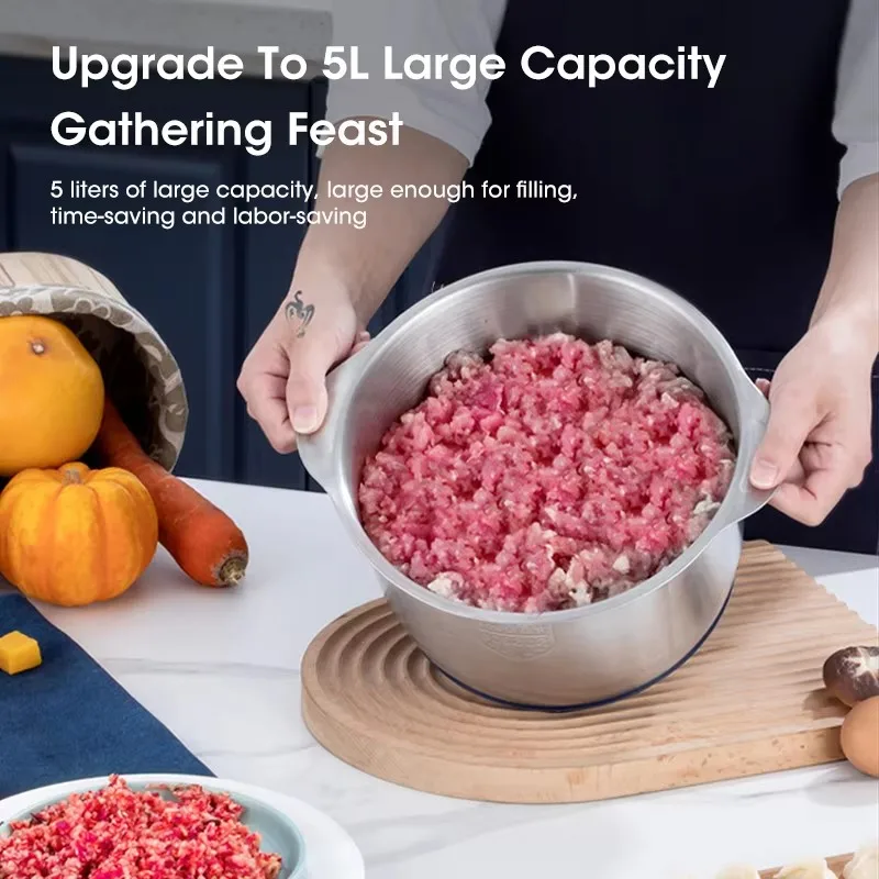 5L Electric Meat Grinders 304  - Baby Food With Meat บทวิจารณ์และราคา