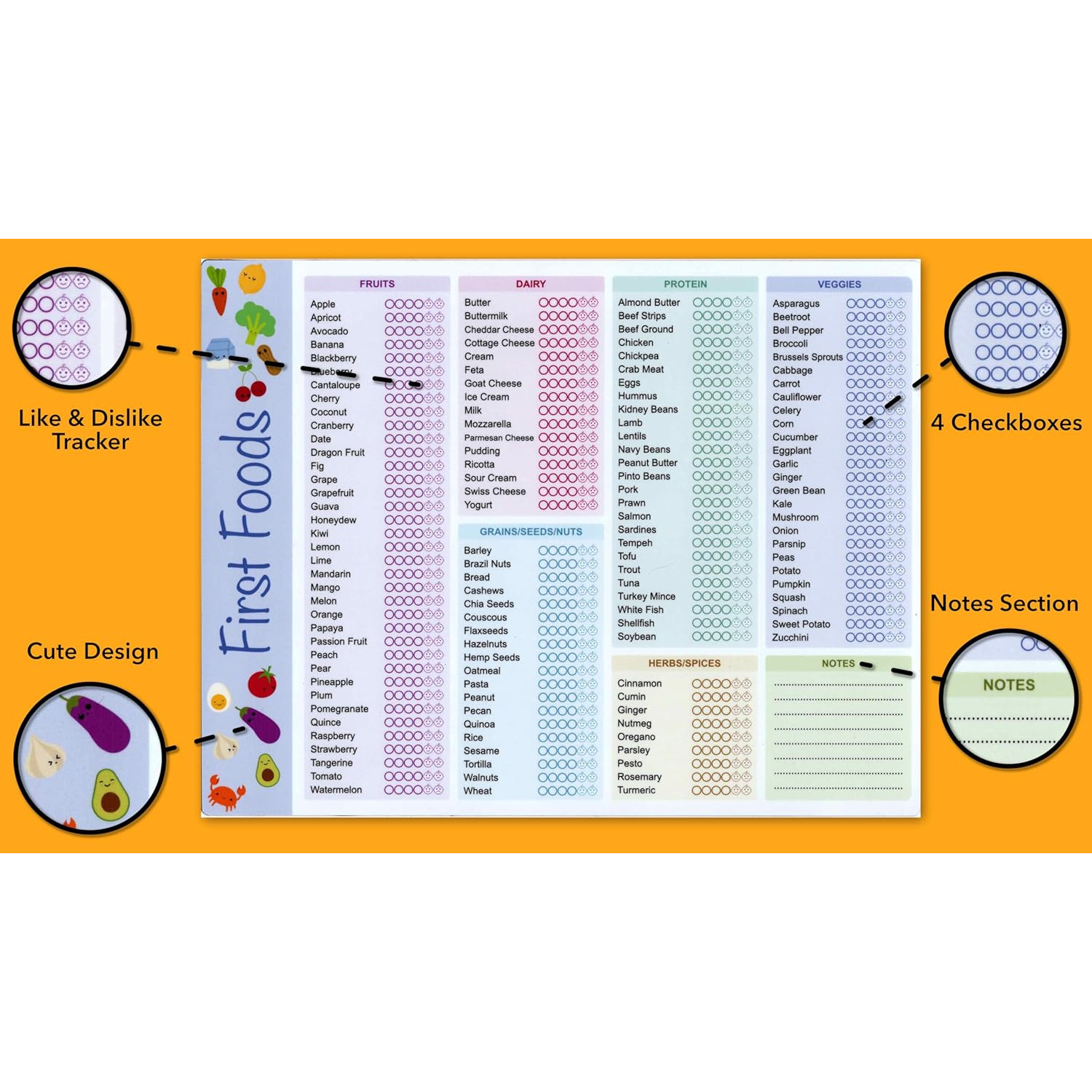 Baby First Foods Tracker, High - Dry Food Baby บทวิจารณ์และราคา