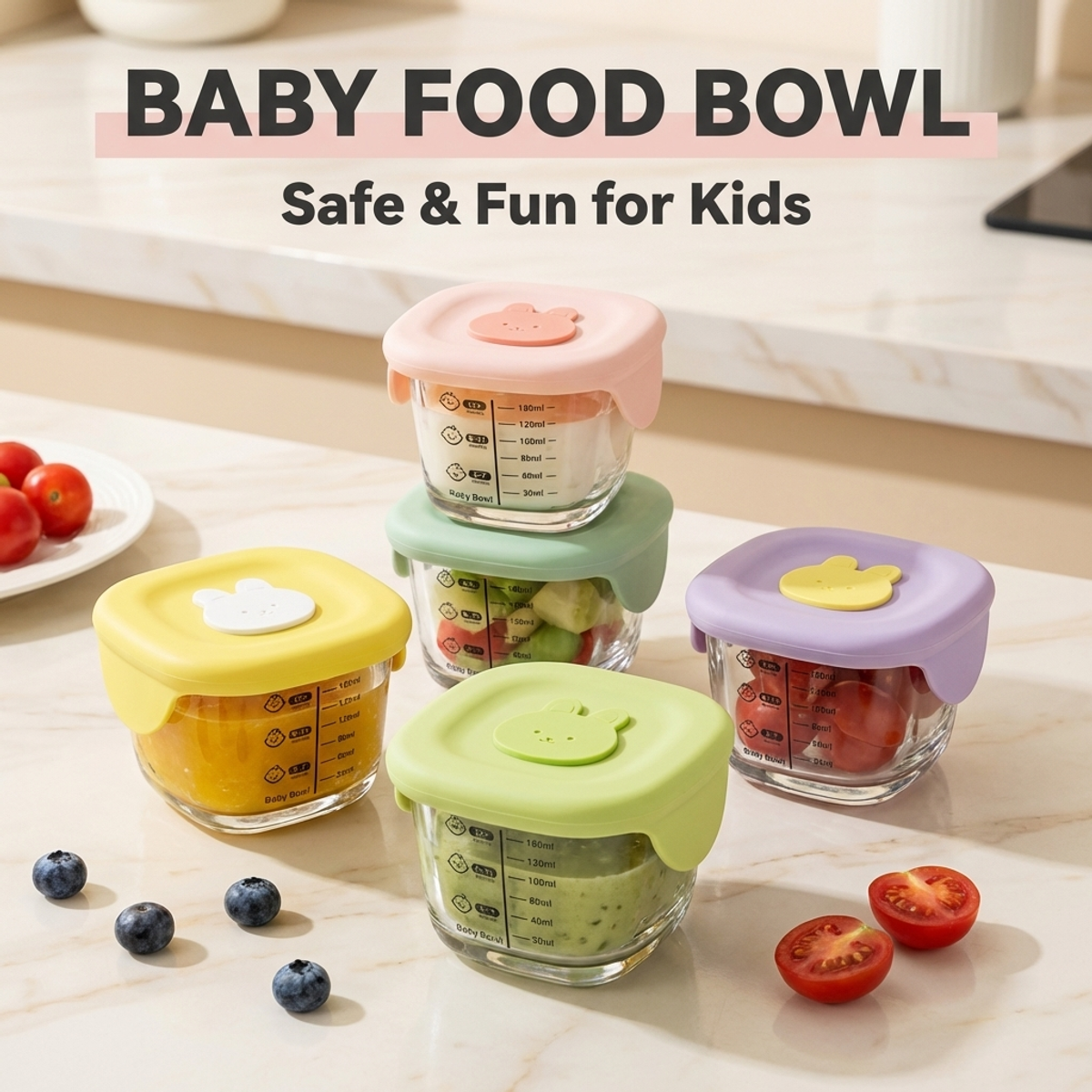 Glass Feeding Bowl with Lid–He - Baby Food Allergy Rash บทวิจารณ์และราคา