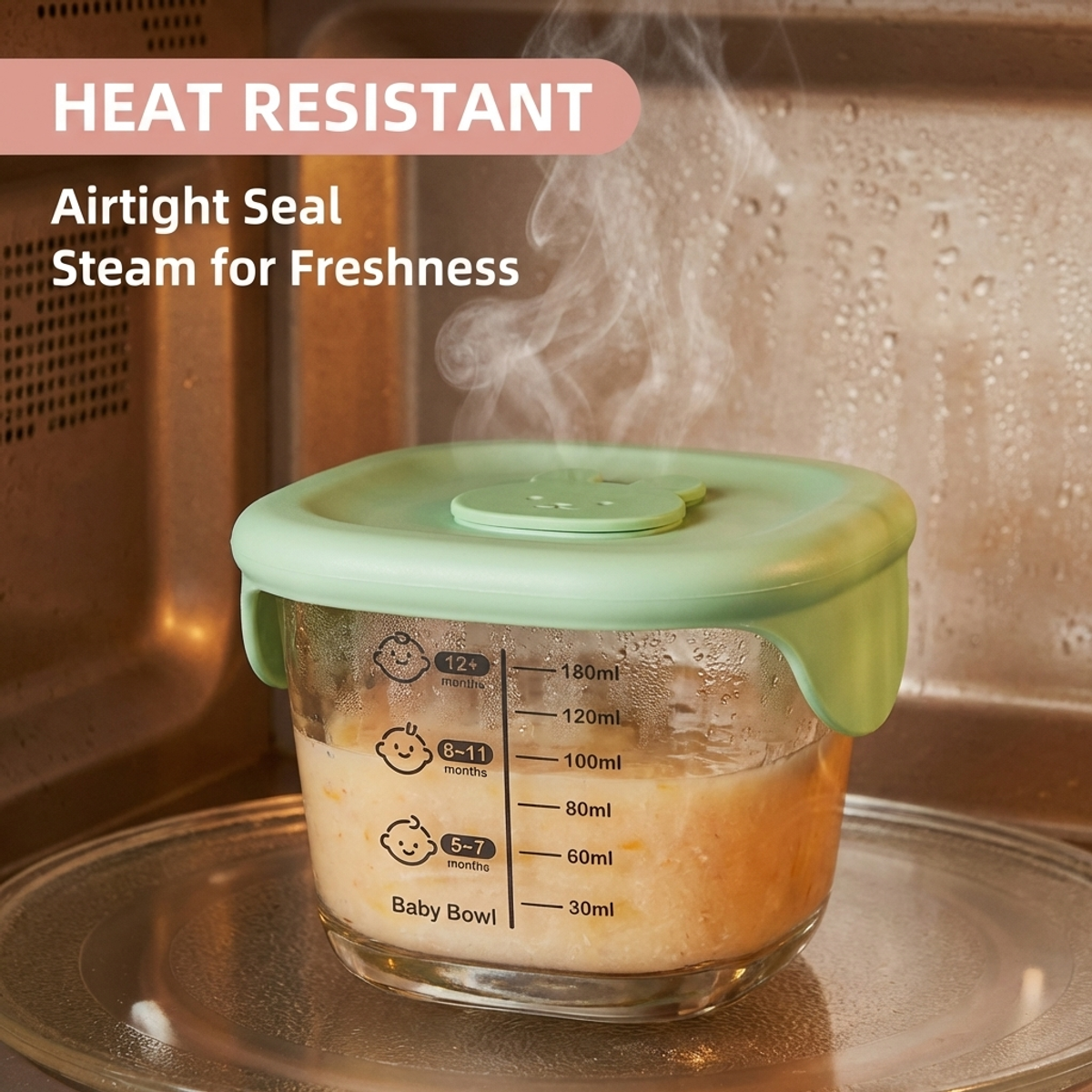 Glass Feeding Bowl with Lid–He - Baby Food Allergy Rash บทวิจารณ์และราคา