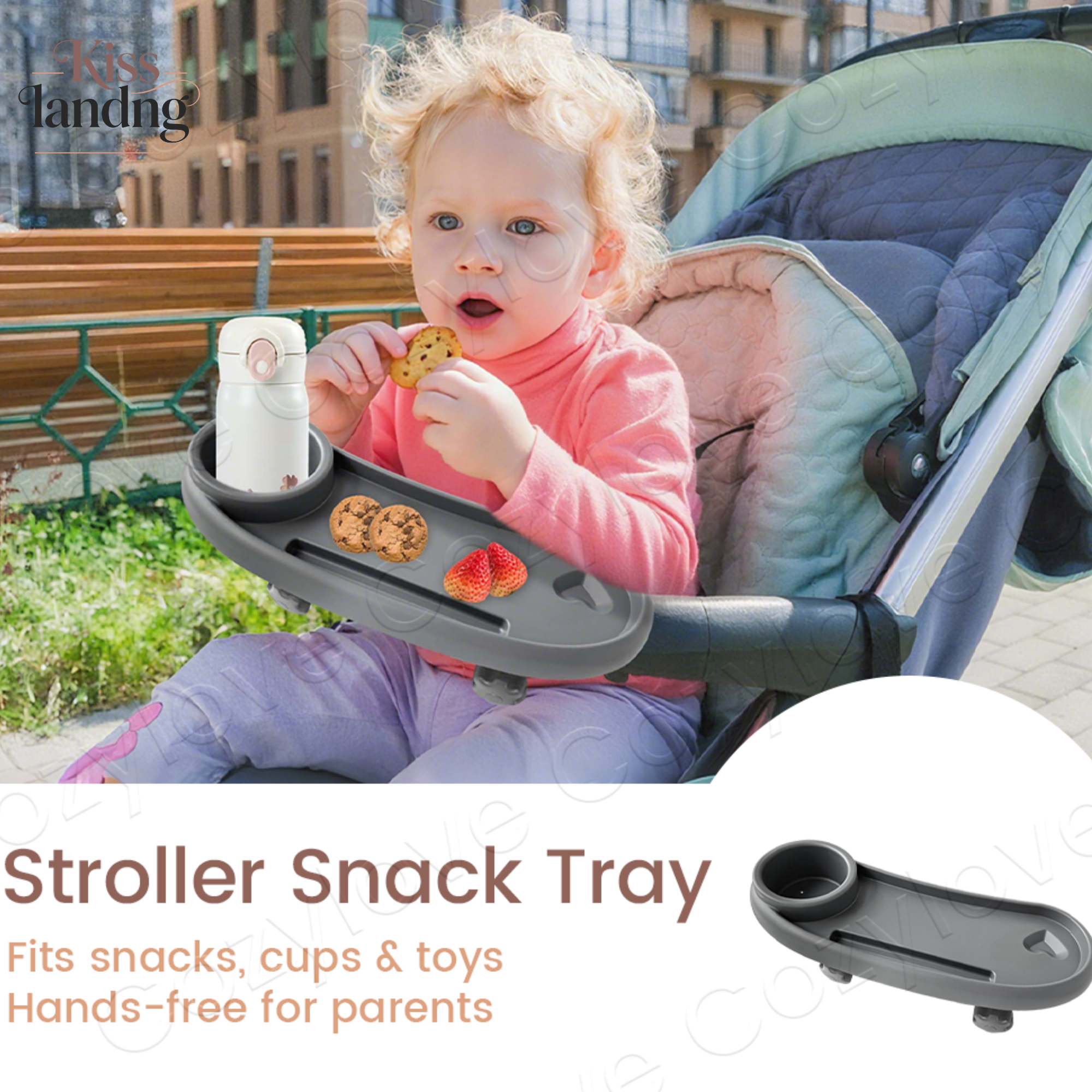 Detachable Stroller Snack Tray - Snack Cup Toddler บทวิจารณ์และราคา