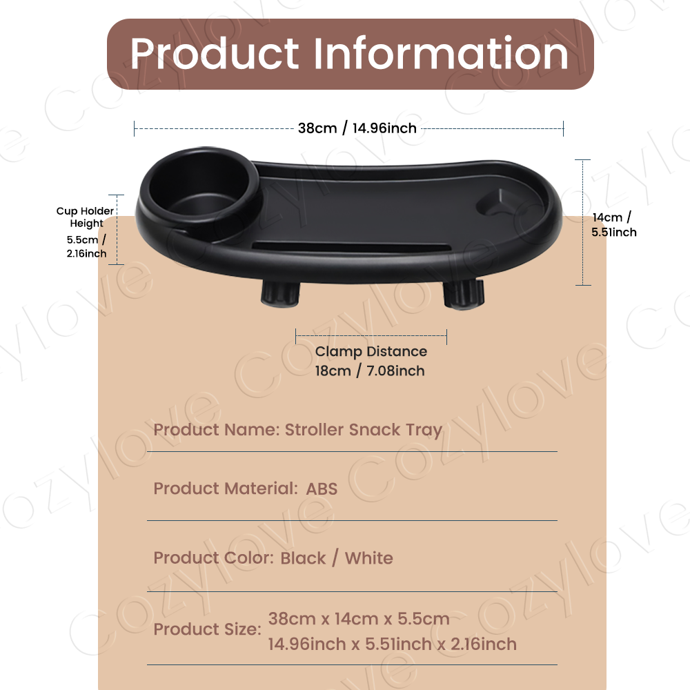 Detachable Stroller Snack Tray - Snack Cup Toddler บทวิจารณ์และราคา