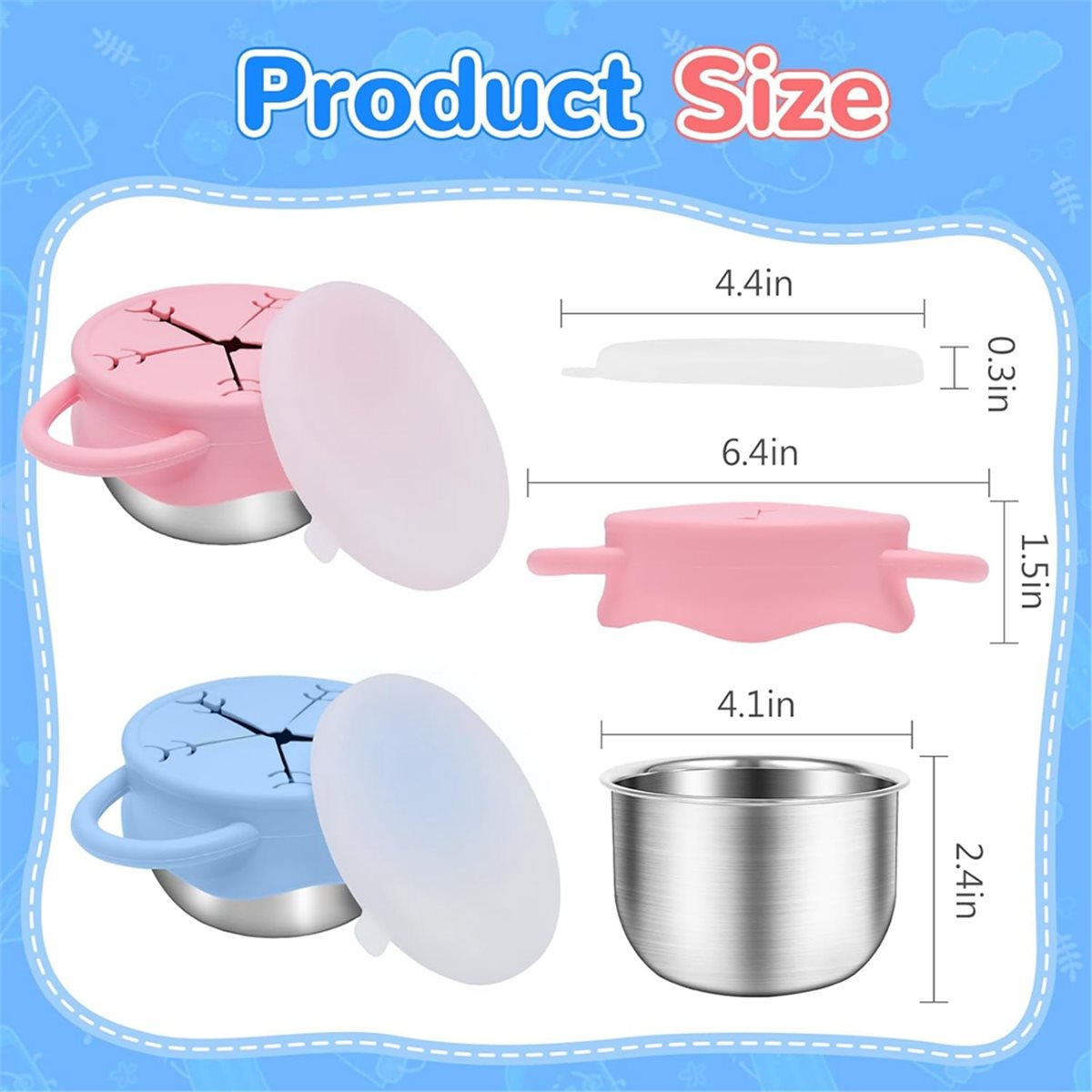2026 New 2 Pack Toddler Snack  - Snack Cup Toddler บทวิจารณ์และราคา