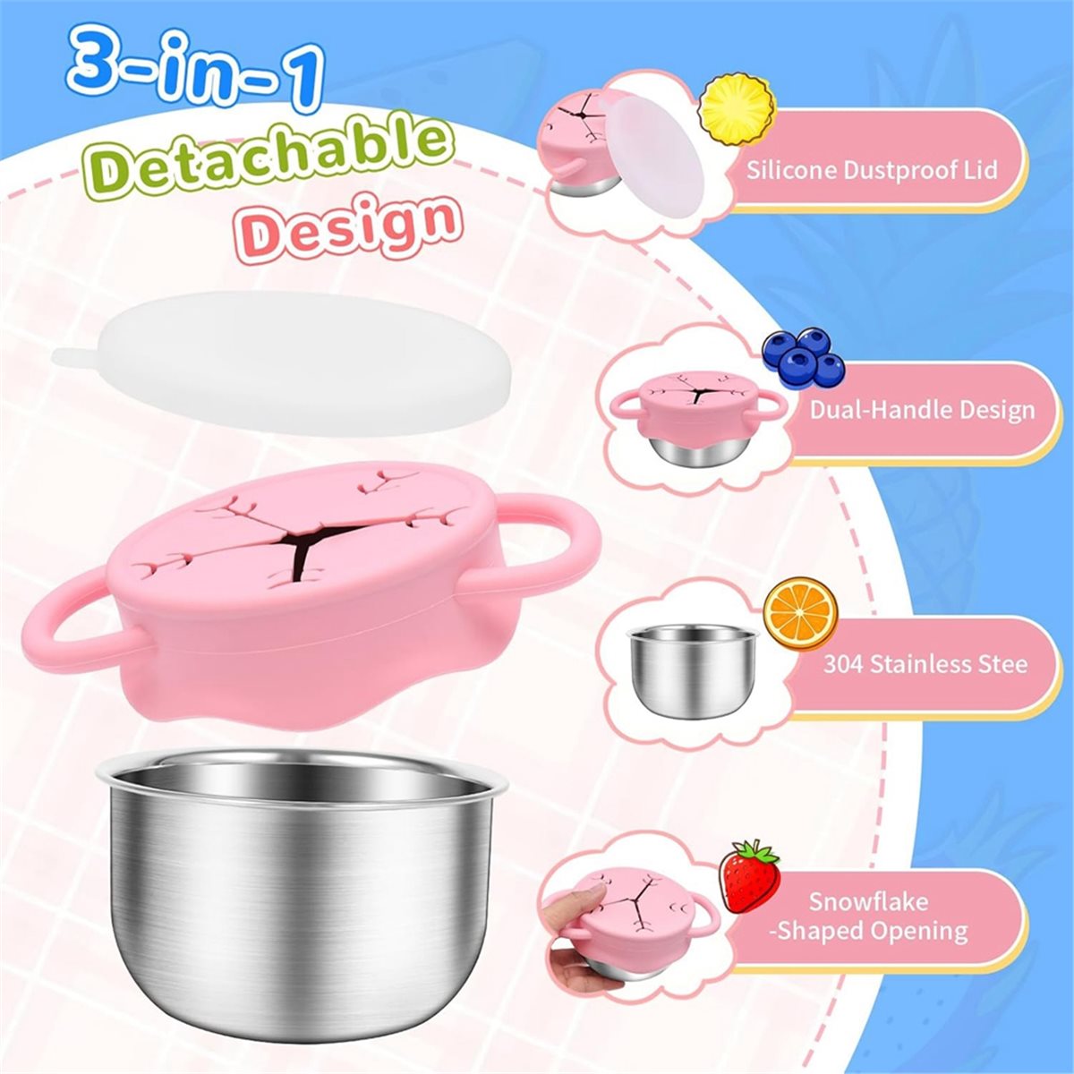 2026 New 2 Pack Toddler Snack  - Snack Cup Toddler บทวิจารณ์และราคา