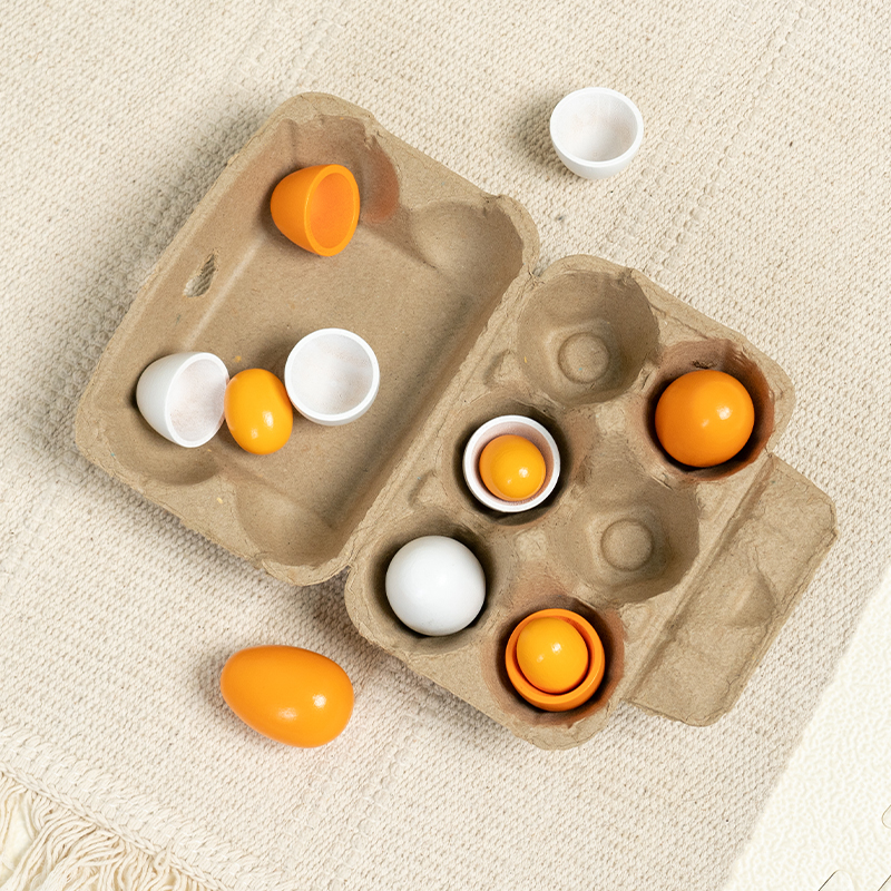 6pcs Wooden Eggs Toy Egg Kitch - Baby Food Under 1 Year บทวิจารณ์และราคา