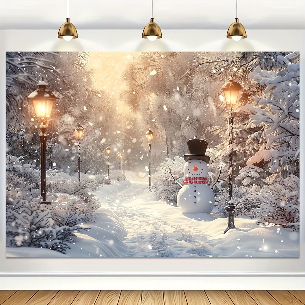 Winter Snow Scenery Backdrop X - Baby Xmas Food บทวิจารณ์และราคา