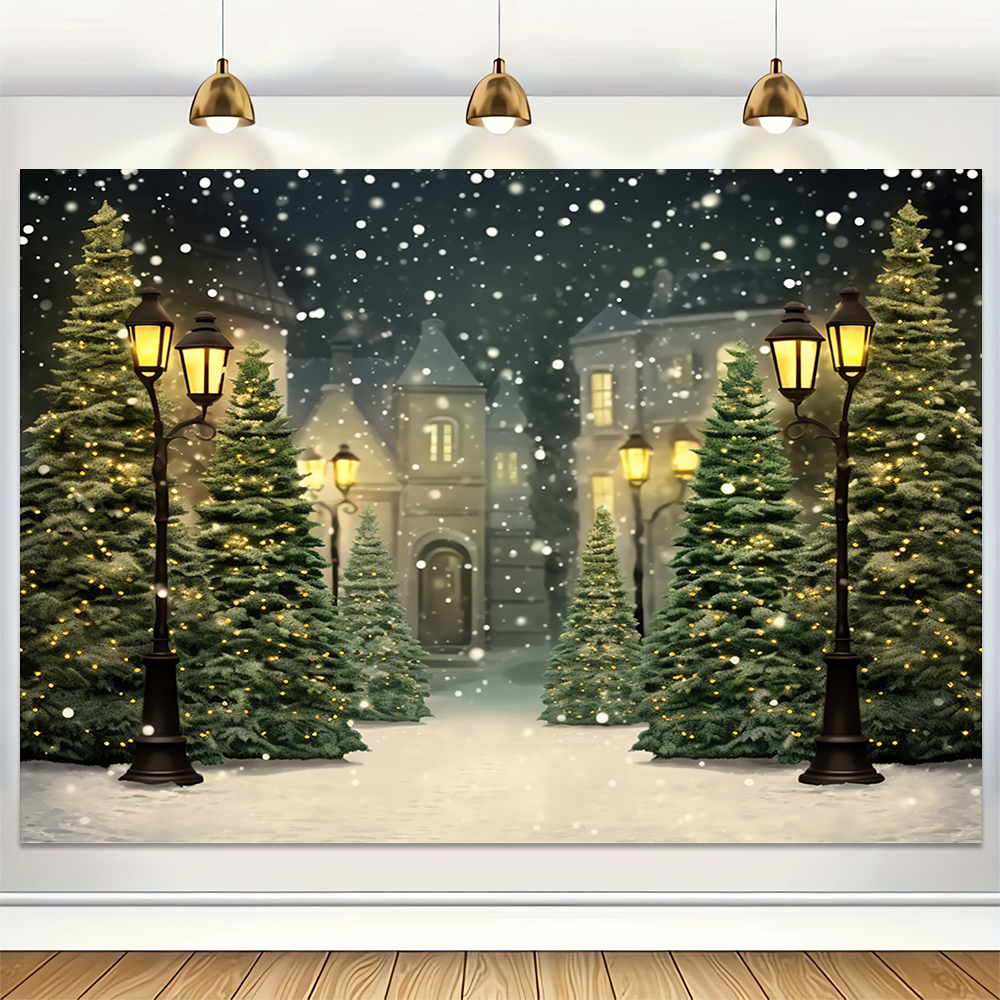 Winter Snow Scenery Backdrop X - Baby Xmas Food บทวิจารณ์และราคา
