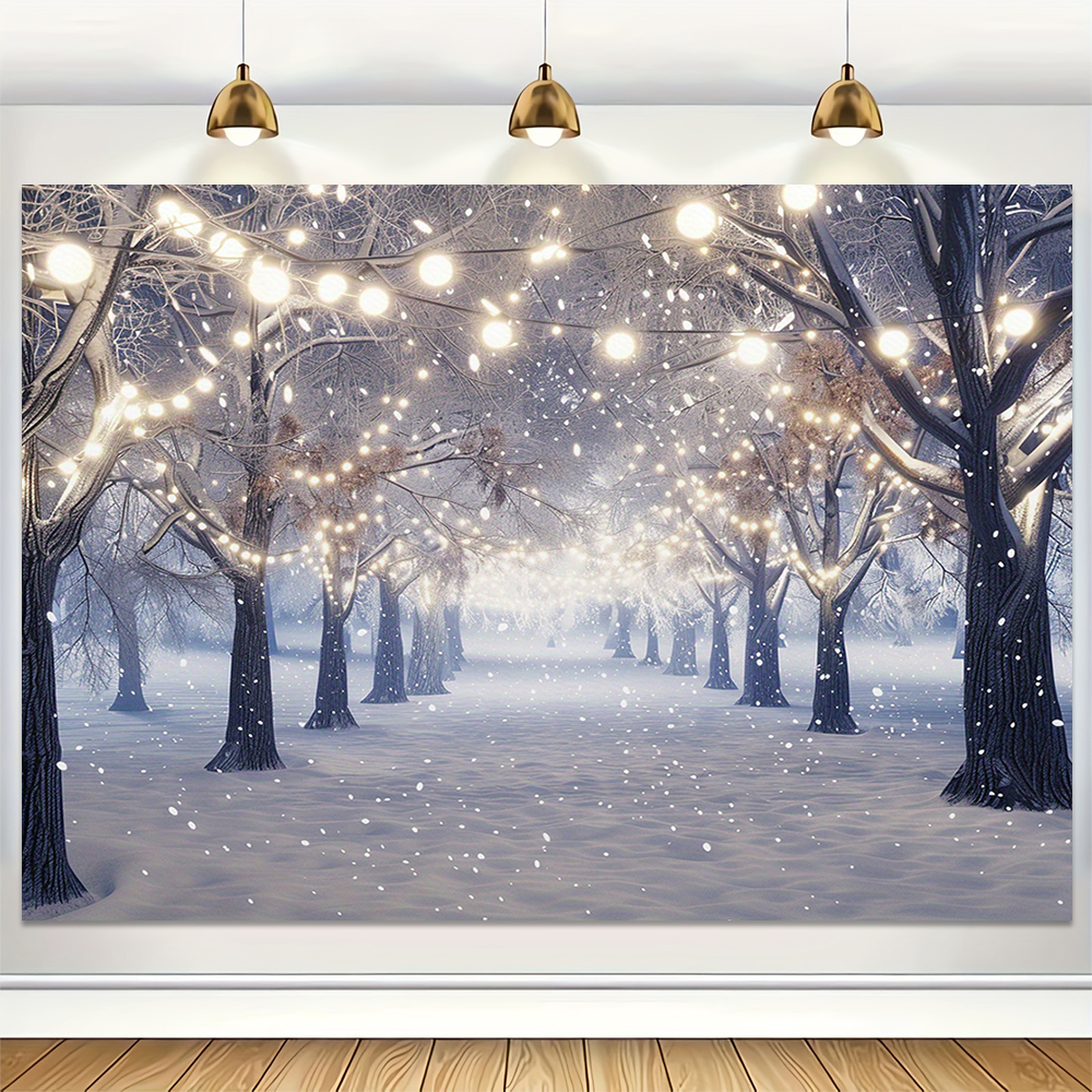 Winter Snow Scenery Backdrop X - Baby Xmas Food บทวิจารณ์และราคา