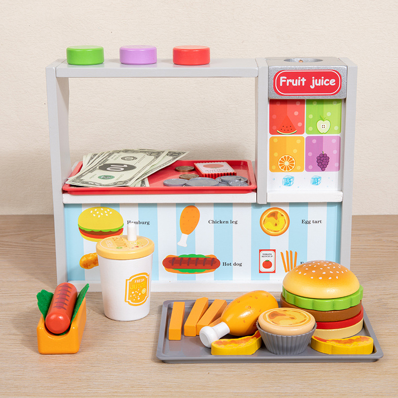 Children Toy Puzzle Wooden Kit - Baby Food Restaurant บทวิจารณ์และราคา