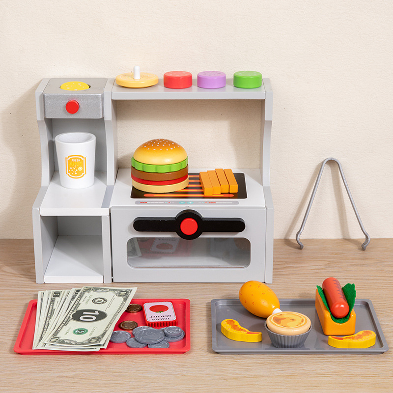 Children Toy Puzzle Wooden Kit - Baby Food Restaurant บทวิจารณ์และราคา