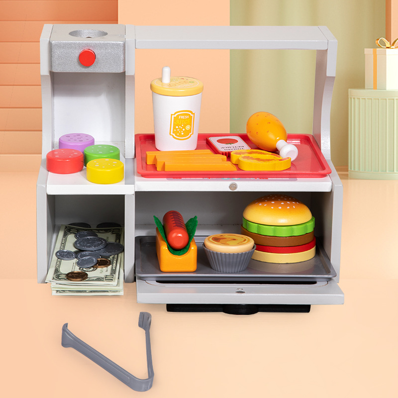 Children Toy Puzzle Wooden Kit - Baby Food Restaurant บทวิจารณ์และราคา