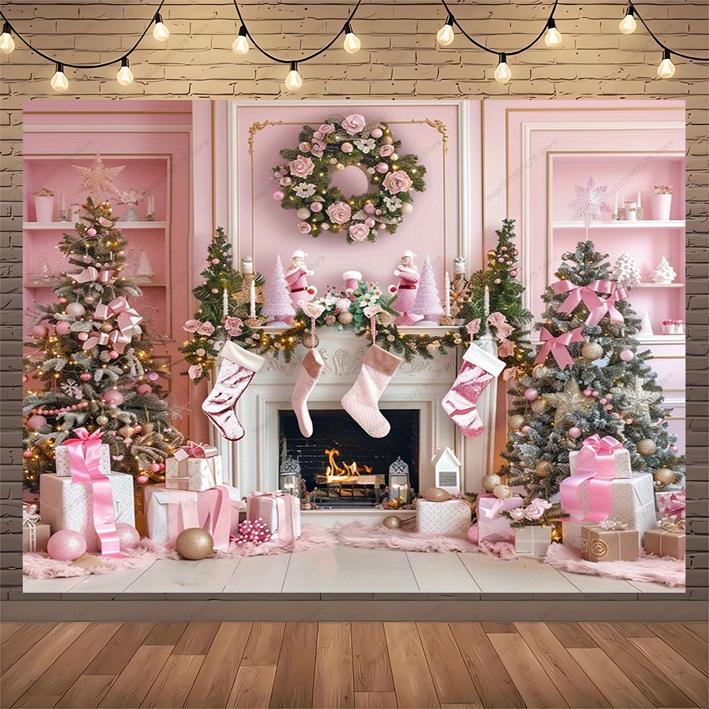 Pink Christmas Photography Bac - Baby Xmas Food บทวิจารณ์และราคา