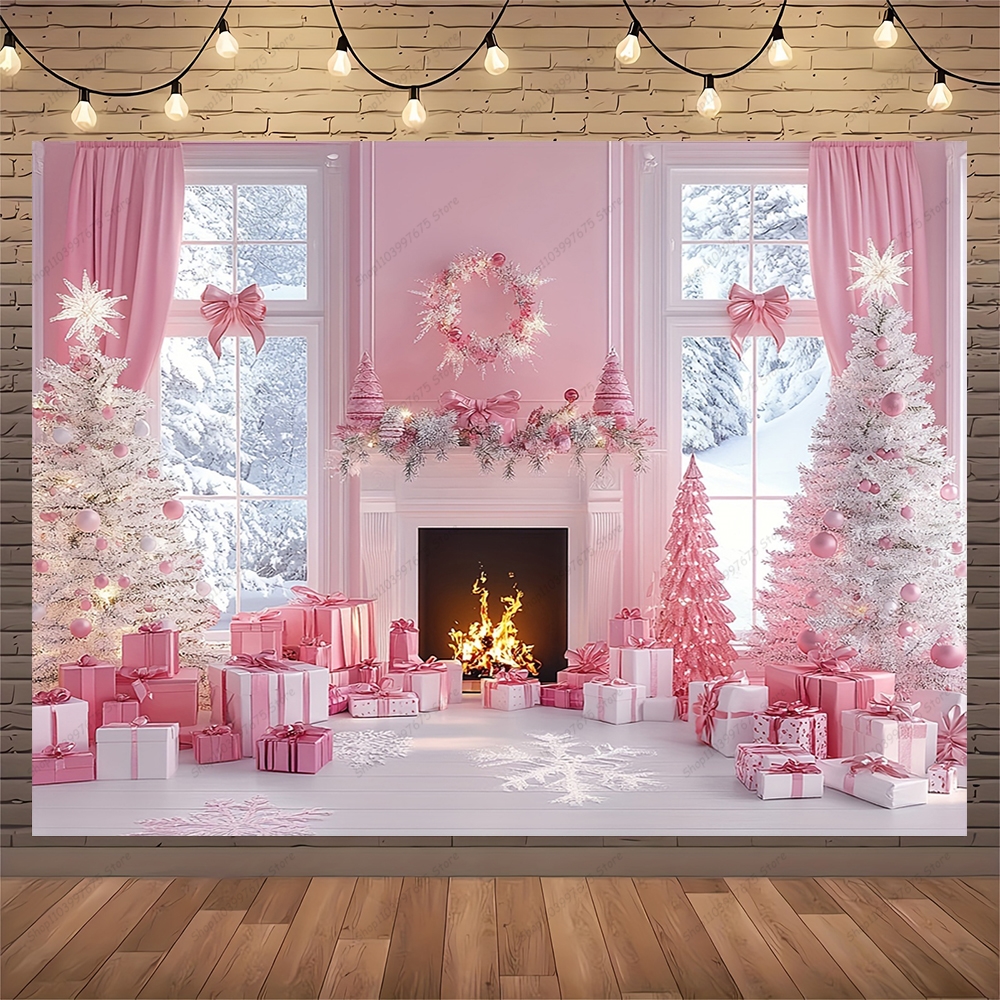 Pink Christmas Photography Bac - Baby Xmas Food บทวิจารณ์และราคา