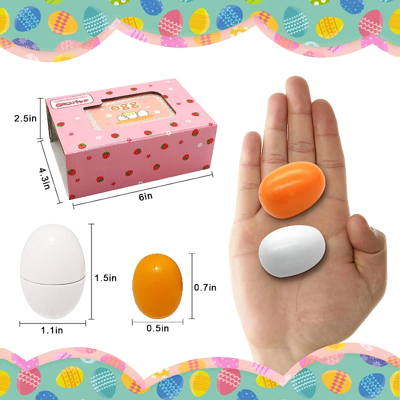 6Pcs Wooden Eggs Toy Egg Kitch - Baby Food Quantity บทวิจารณ์และราคา