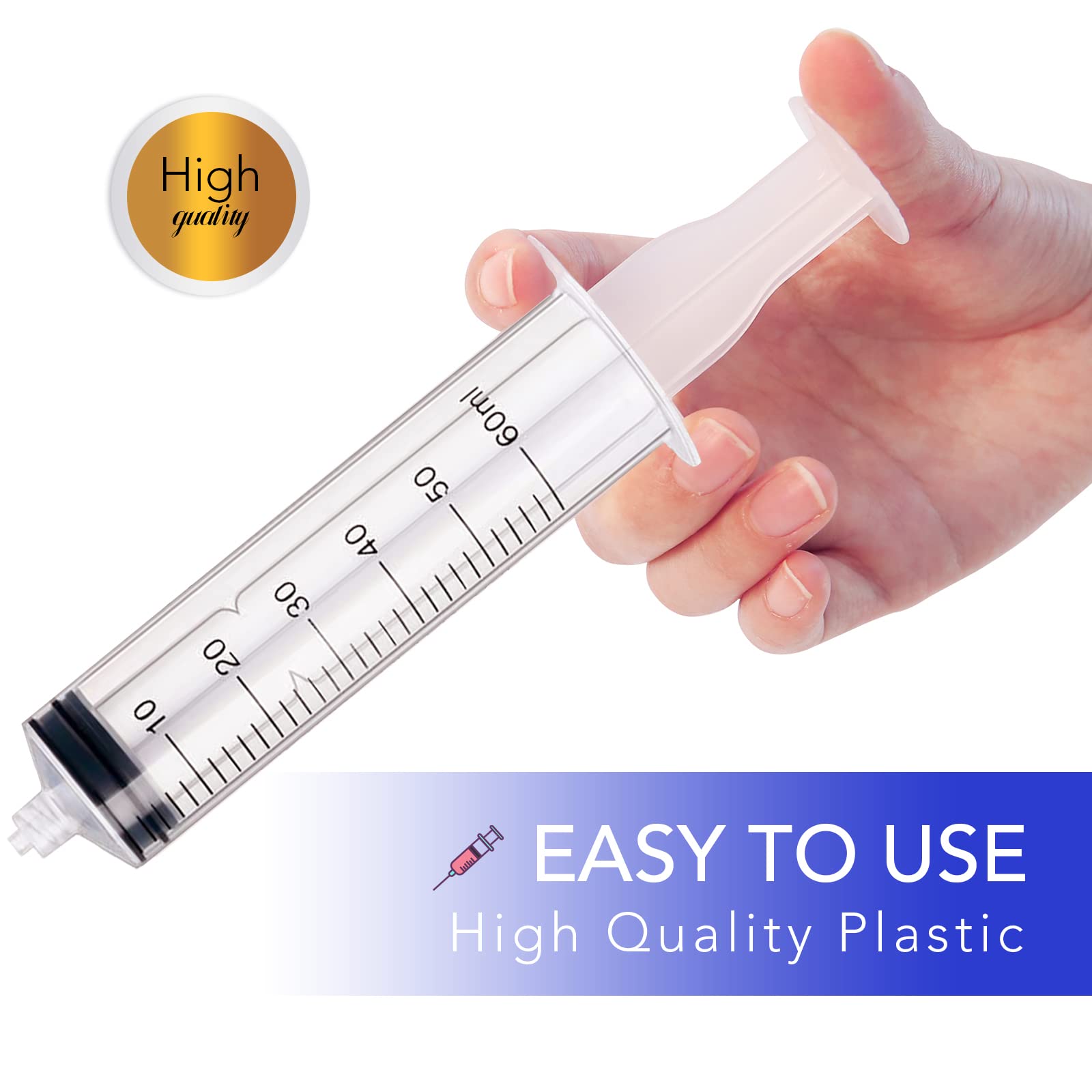 25Pcs 60ml Luer Lock Syringe N - Baby Food Allergy Rash บทวิจารณ์และราคา