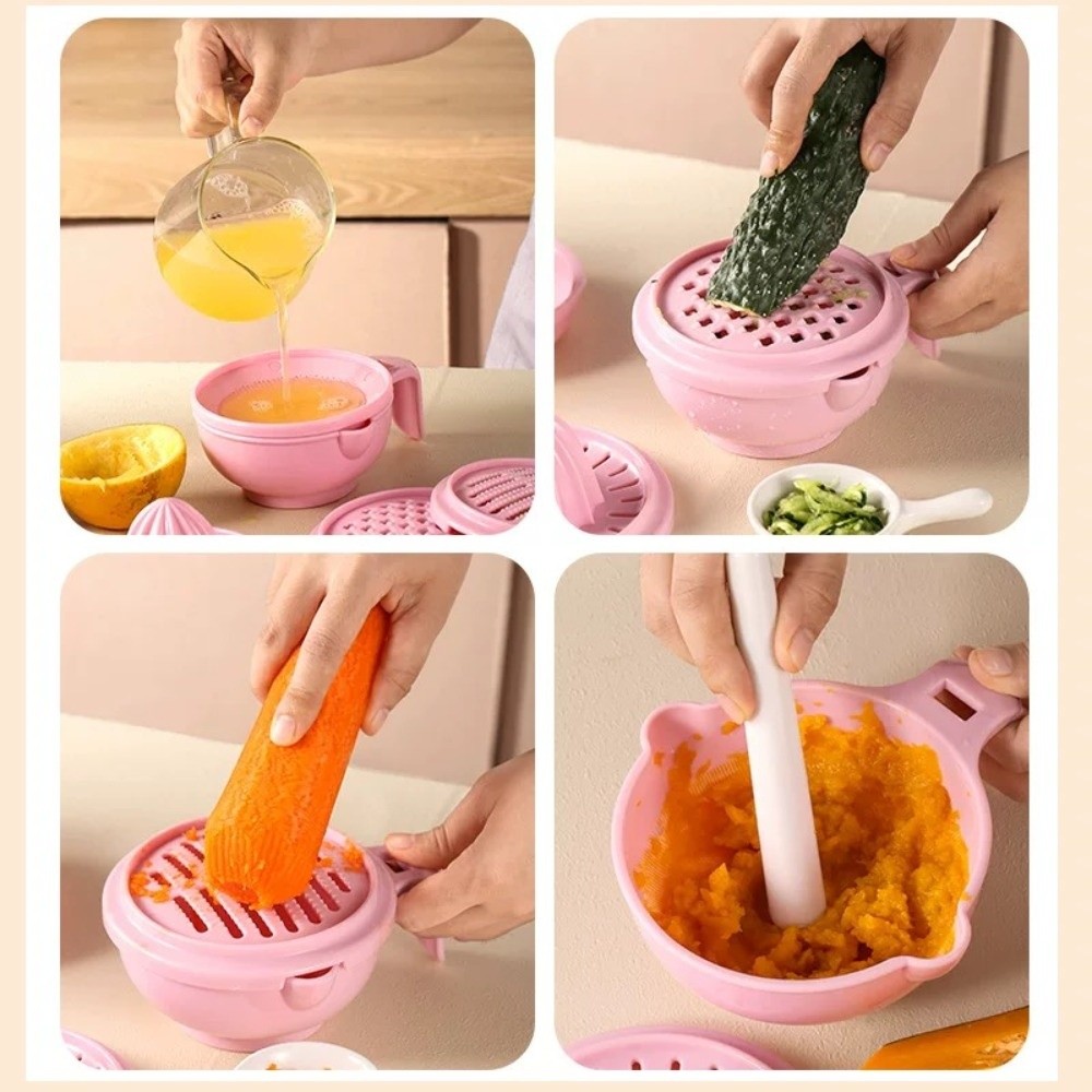 Solid color Baby Food Grinding - Baby Food Grater บทวิจารณ์และราคา