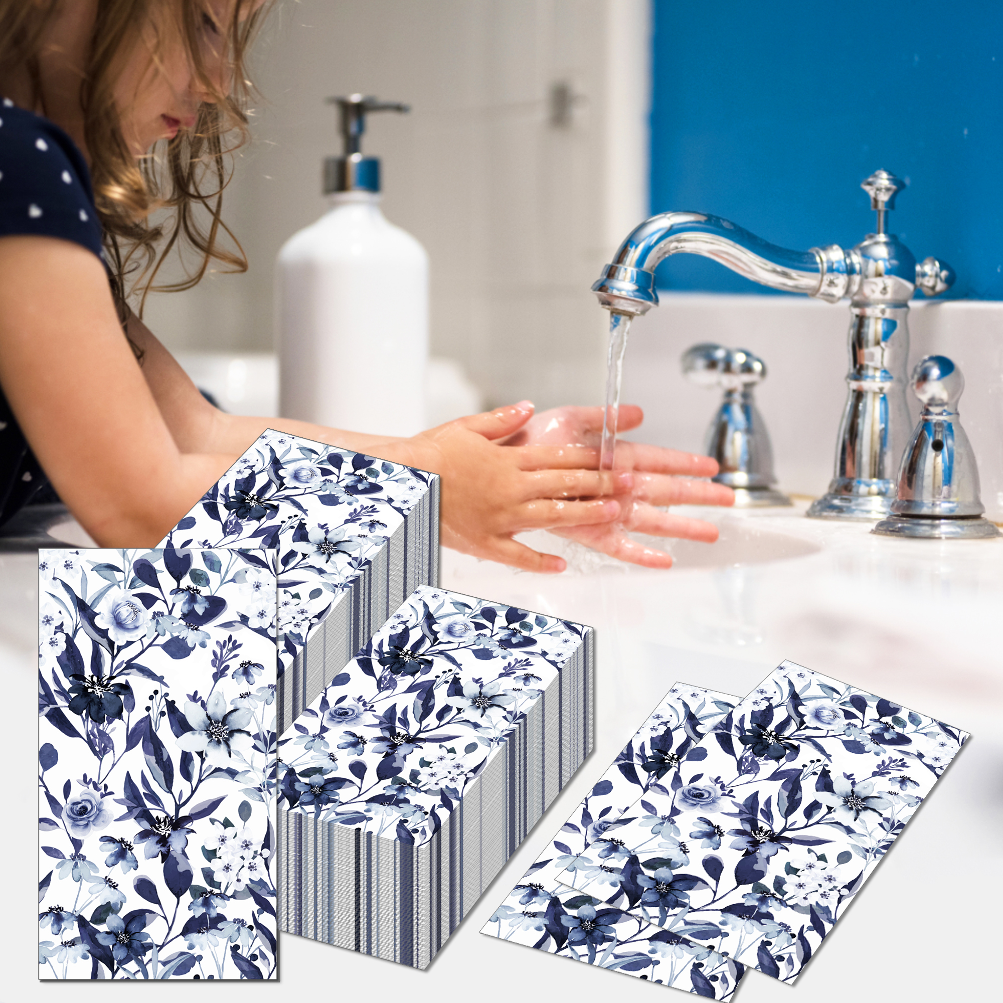 20pcs Napkins Chinese Flower L - Baby Food Dinner บทวิจารณ์และราคา