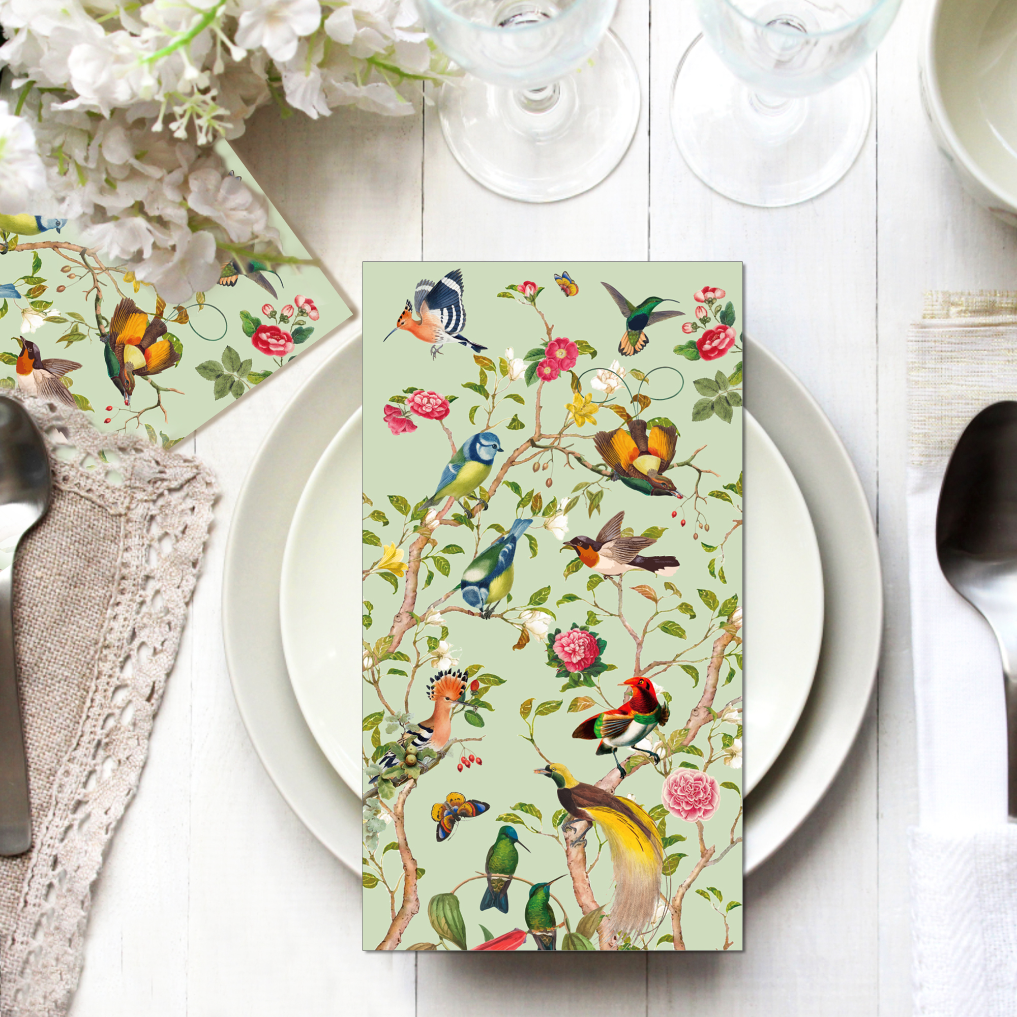 20pcs Napkins Chinese Flower L - Baby Food Dinner บทวิจารณ์และราคา