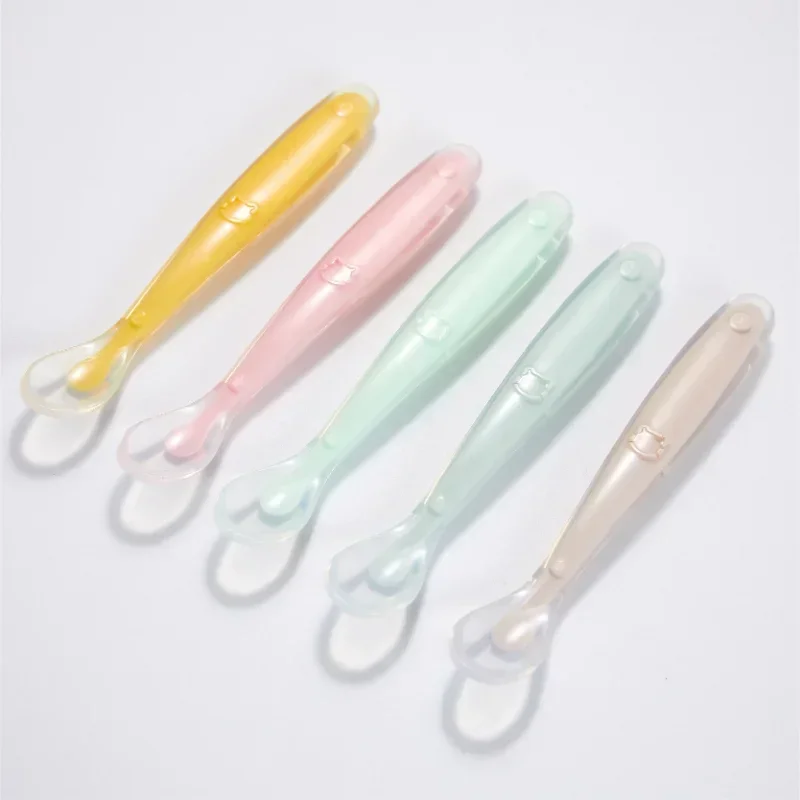 Soft Silicone Baby Spoon Toddl - Baby Food Quantity บทวิจารณ์และราคา