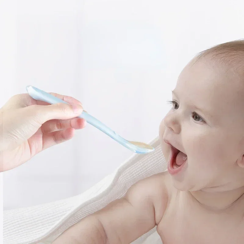 Soft Silicone Baby Spoon Toddl - Baby Food Quantity บทวิจารณ์และราคา