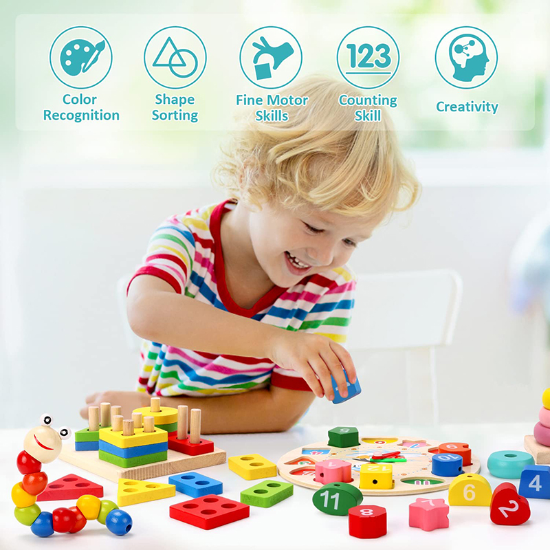 5-6pcs/set Montessori Wooden T - Baby Food Quantity บทวิจารณ์และราคา