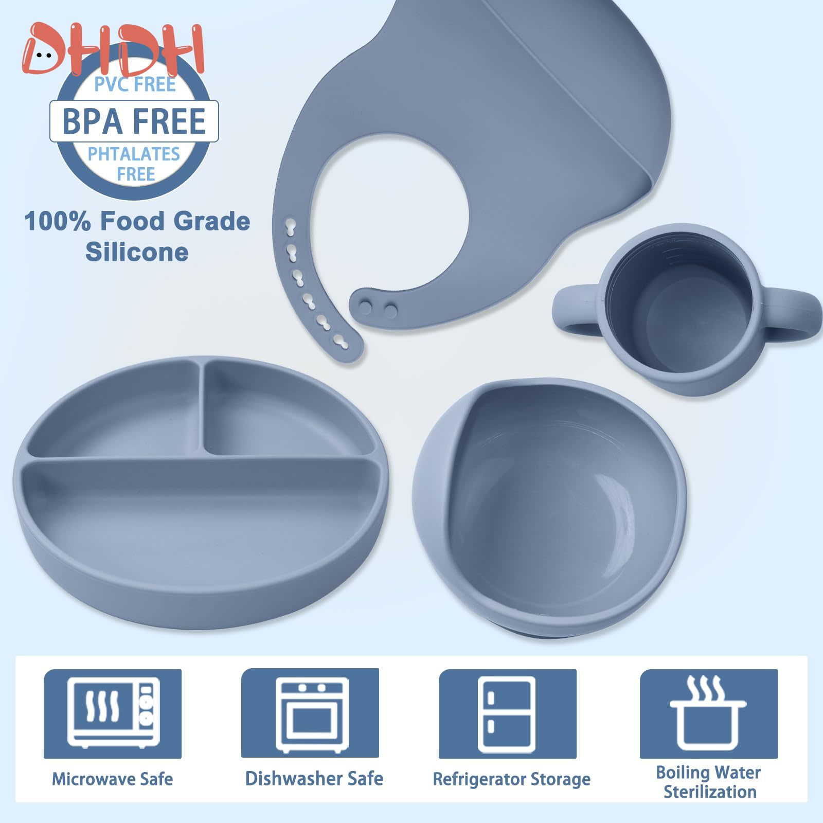 Silicone Baby Feeding Set Tabl - Baby Food Grater บทวิจารณ์และราคา