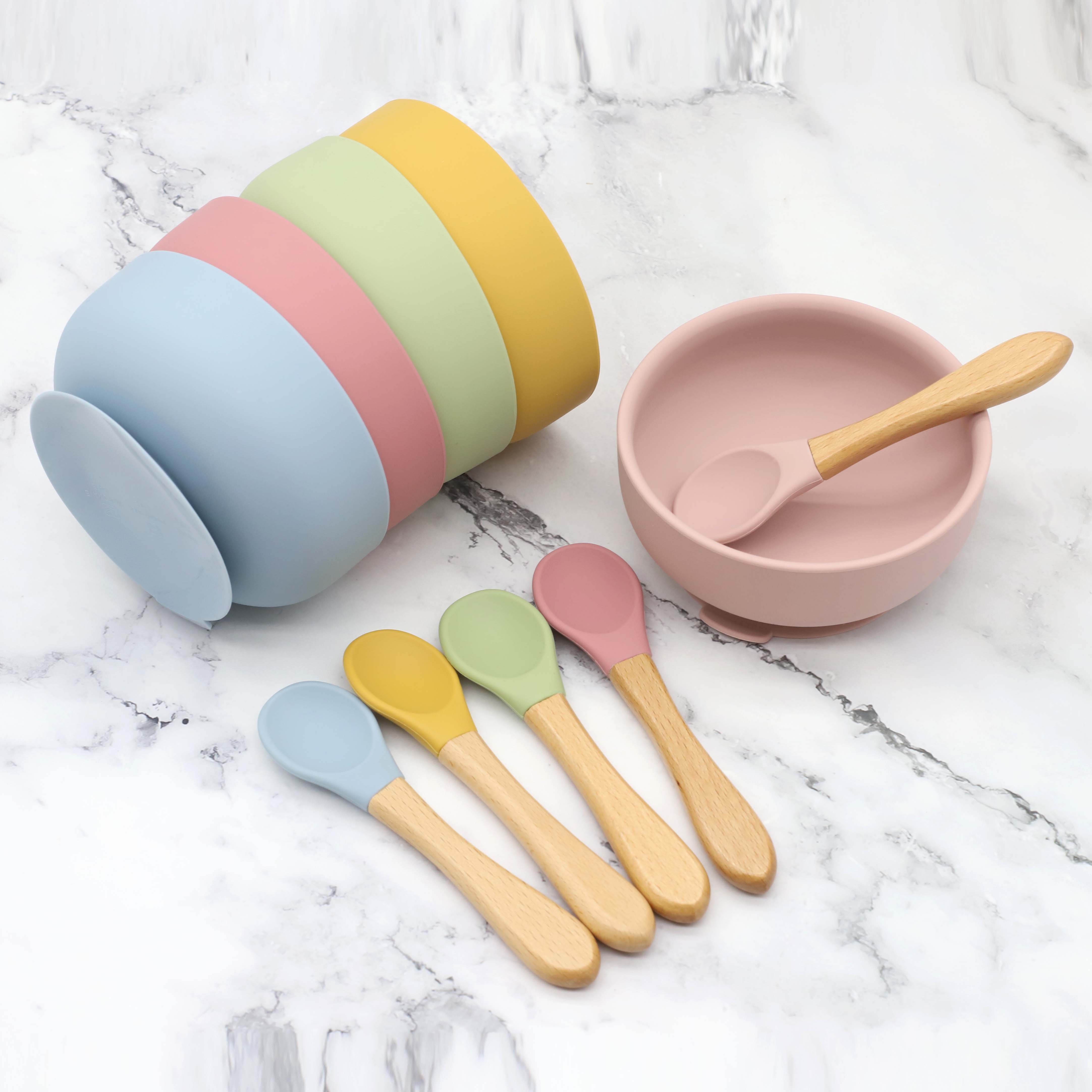 Silicone bowl with suction cup - Baby Food Dinner บทวิจารณ์และราคา