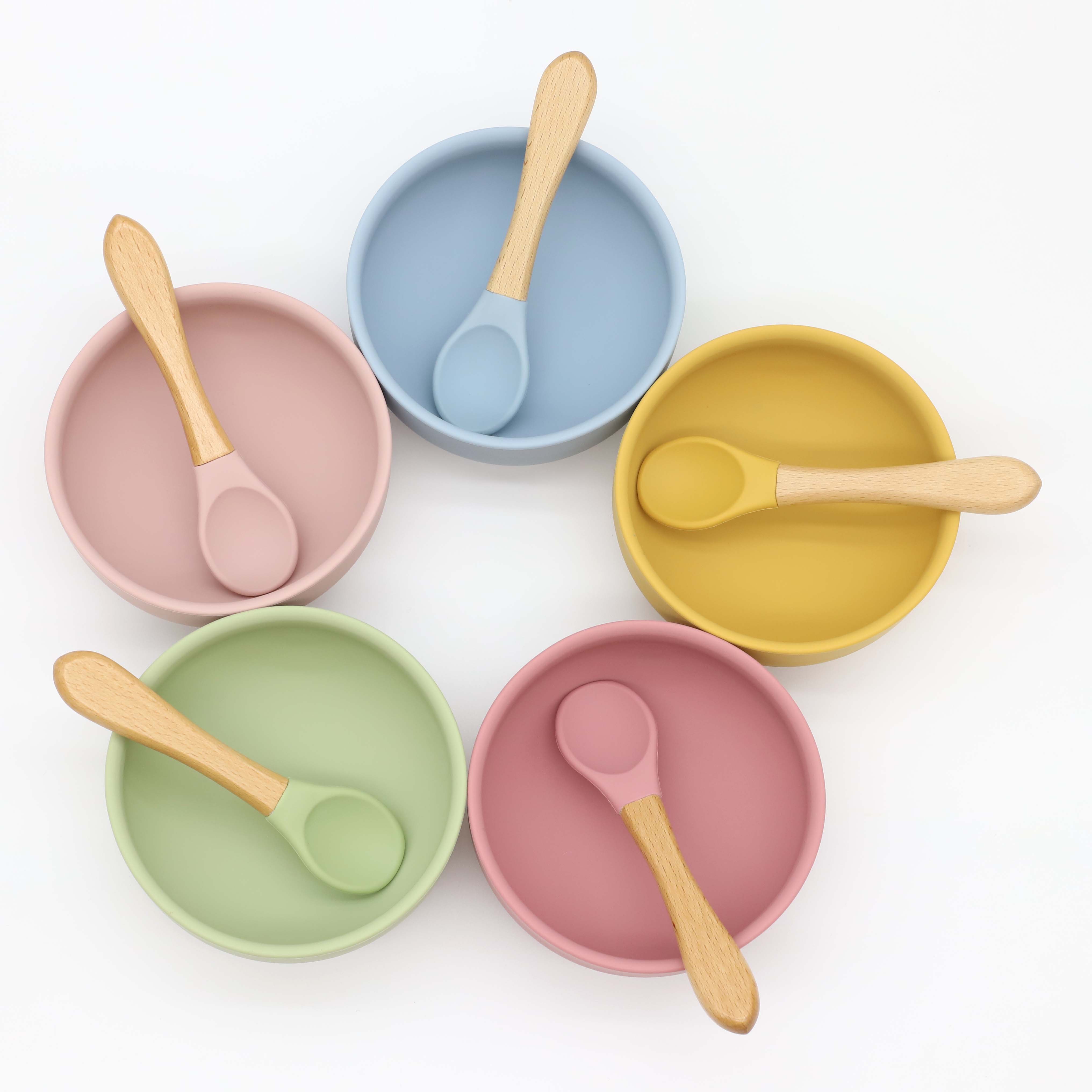 Silicone bowl with suction cup - Baby Food Dinner บทวิจารณ์และราคา